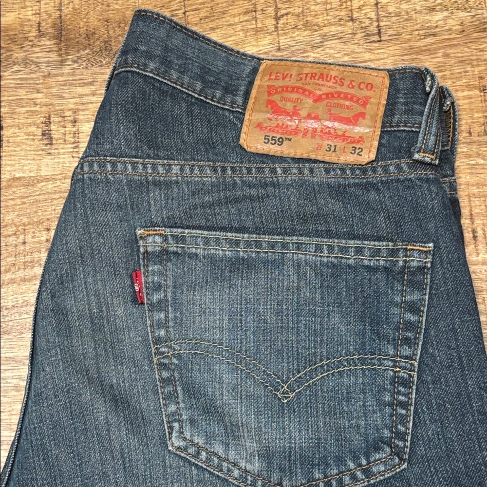 Levi's 559 Jeans Men's 31x32 Relaxed Straight Blue Denim (4) - Picture 2 of 7